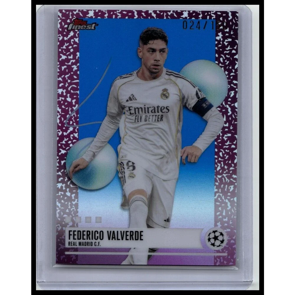 2025-26 Finest UEFA Federico Valverde #373 Real Madrid CF Blue Refractor #/150